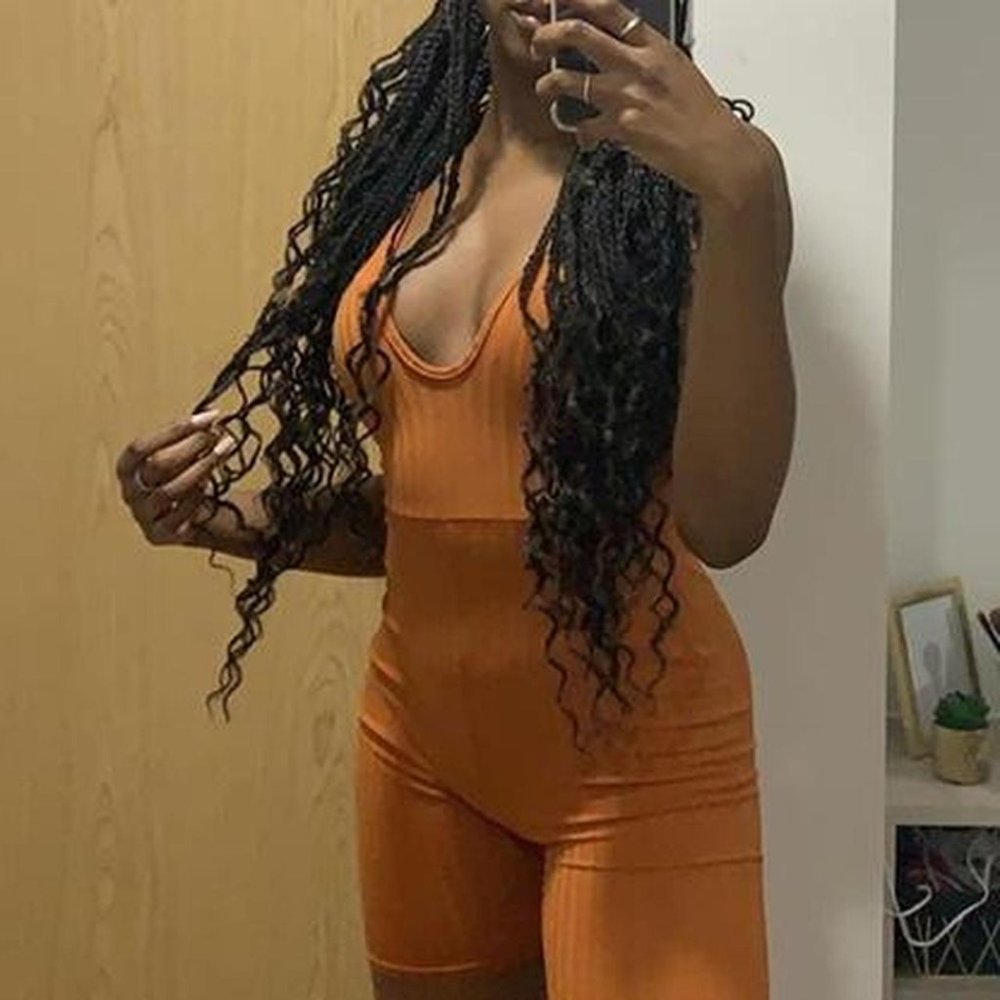 PrettyLittleThing Womens Orange and Burgundy Suit
